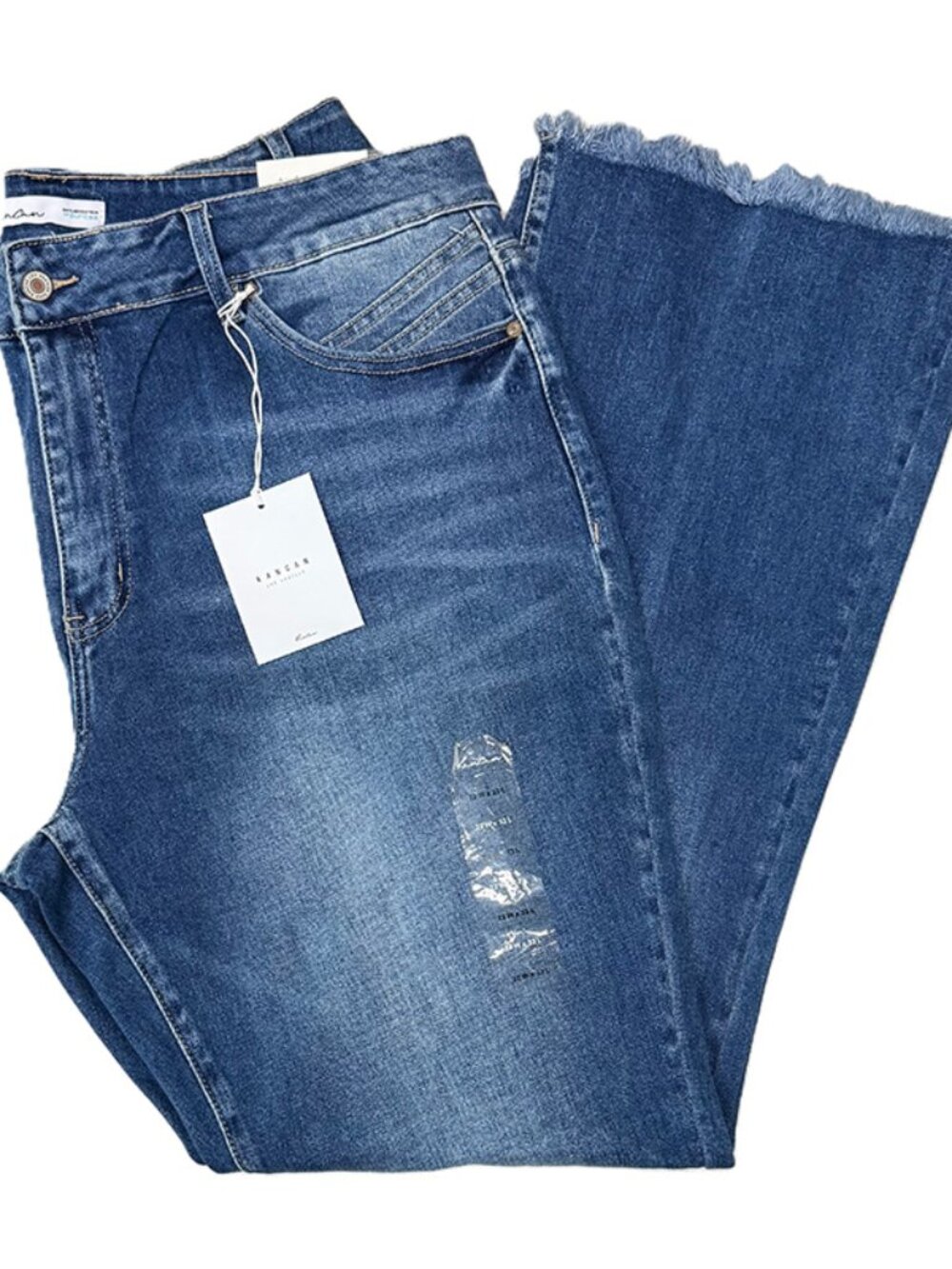 KAN CAN PLUS Back bottom color block detail flare